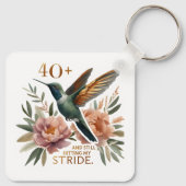 40+ en nog steeds mijn Stride-Sleutelhanger raken Sleutelhanger (Achterkant)