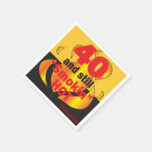 40 en nog steeds roken warm - 40e verjaardag servetten (Hoek)