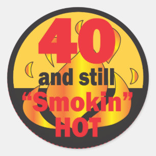 40 en nog steeds rokin Hot 40e verjaardag Ronde Sticker