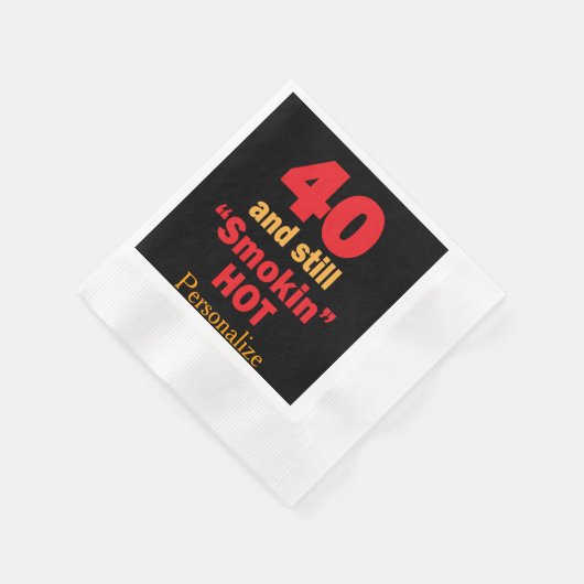 40 en nog steeds rokin Hot | 40e verjaardag Servetten (Hoek)