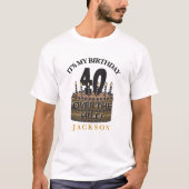 40 en Over The Hill Party - 40ste verjaardag T-shirt (Voorkant)