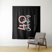 40 en prachtig roze en mint meisjesachtige verjaar wandkleed (In situ)