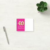40 en prachtig roze gouden verjaardag post-it® notes (Kantoor)