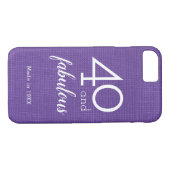 40 en verbluffend op Violet Linen Photo, Aangepast Case-Mate iPhone Case (Achterkant (Horizontaal))