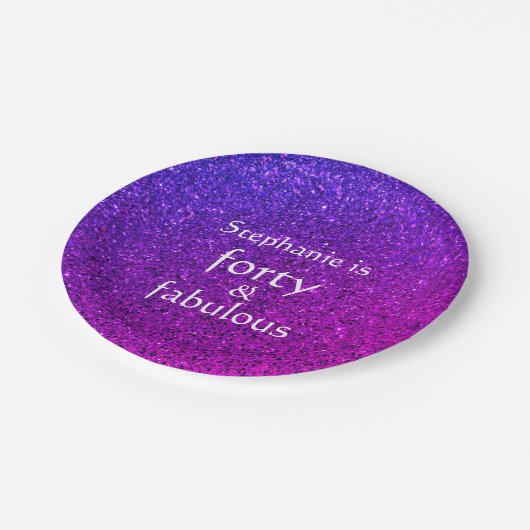 40 en verbluffend Paarse feestdag 2021 Papieren Bordje (Gekanteld)
