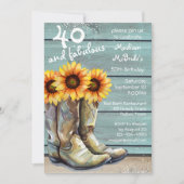 40 en Westerne zonnebloem van het eiland Fabulous  Kaart (Voorkant)