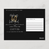 40 er goed uit laten zien zwart en goud multi foto briefkaart (Achterkant)