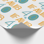 40 & Fab Modern Birthday Cadeaupapier (Hoek)