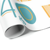 40 & Fab Modern Birthday Cadeaupapier (Rol Hoek)
