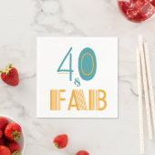 40 & Fab Modern Birthday Servet (Insitu)