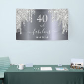 40 fabelachtige verjaardag mousserend glitter Silv Spandoek (Beurs)