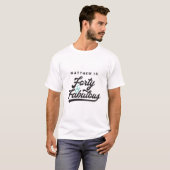 40 & fabelachtige verjaardagsretro  manuscript lat t-shirt (Voorkant volledig)