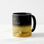 40 fabelachtige zwarte goudelegantie mok (Voorkant rechts)