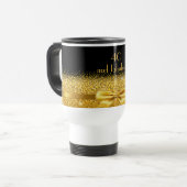 40 fabelachtige zwarte goudnaam elegant reisbeker (Voorkant links)