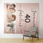 40 fabuleuze roze gouden fotonaam wandkleed (In Situ (horizontaal))