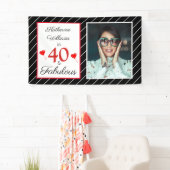 40 & Fabulous 40e Verjaardag Foto Zwart Wit 3x5 Spandoek (Insitu)