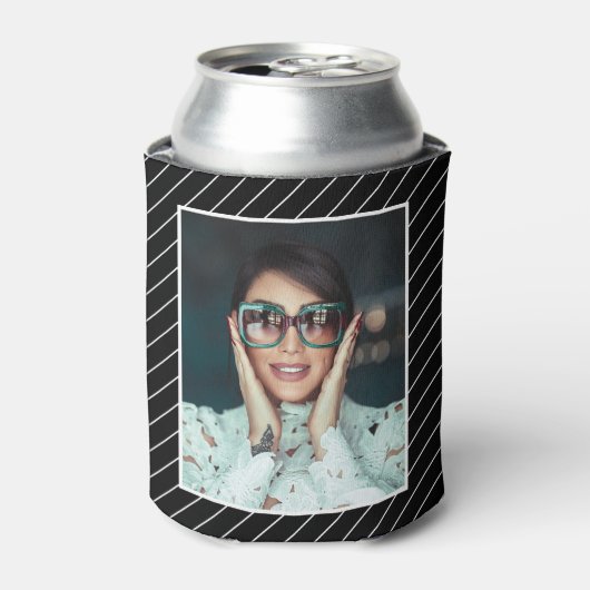 40 & Fabulous 40e Verjaardag Foto Zwart & Wit Blikjeskoeler (Blikje Voorkant)