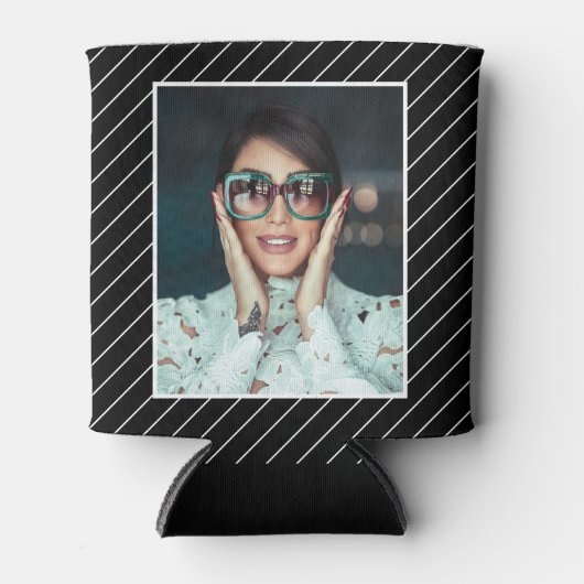 40 & Fabulous 40e Verjaardag Foto Zwart & Wit Blikjeskoeler (Voorkant)