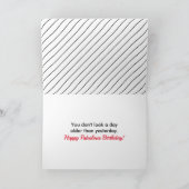 40 & Fabulous 40e Verjaardag Foto Zwart & Wit Kaart (Binnen)