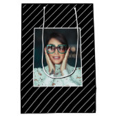 40 & Fabulous 40e Verjaardag Foto Zwart & Wit Medium Cadeauzakje (Achterkant)