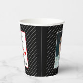 40 & Fabulous 40e Verjaardag Foto Zwart & Wit Papieren Bekers (Rechts)