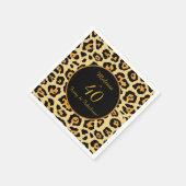 40- & Fabulous Birthday Leopard Print Cocktail Servet (Hoek)