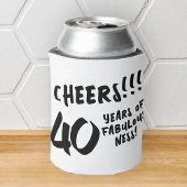 40 & Fabulous Birthday Modern Simple Custom Photo Blikjeskoeler