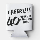 40 & Fabulous Birthday Modern Simple Custom Photo Blikjeskoeler (Achterkant)