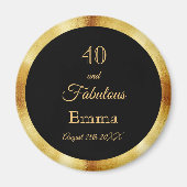 40 fabulous black gold name magneet (Voorkant)