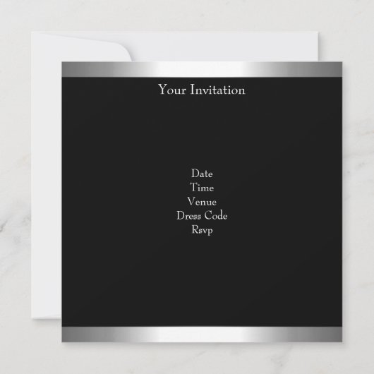 40 & Fabulous Black White Check Silver Birthday Kaart (Achterkant)