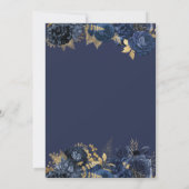 40 & Fabulous Elegant Sapphire Formal Birthday Inv Kaart (Achterkant)