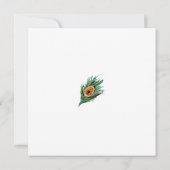 40 & Fabulous Elegant Waterverf Peacock Birthday Kaart (Achterkant)