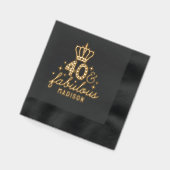 40 & Fabulous Fortieth Verjaardag Gepersonaliseerd Folie Servetten (Links)