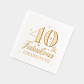 40 & Fabulous Forty Fortieth Verjaardag Gepersonal Folie Servetten (Links)