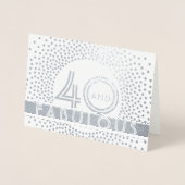 40 & Fabulous Happy Fortieth Birthday Kraft Silver Folie Kaarten (Voorkant)