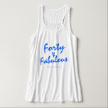 40 Fabulous Neon Blue Name 40th Birthday Gift Tanktop<br><div class="desc">Viel het draaien van 40 in stijl met deze moderne zwarte en blauwe douanenaam 40th verjaardagstank met de tekst veertig en fabelachtig in neon blauw elegant manuscript. Voeg gewoon jouw naam toe aan dit 40e verjaardagsfeest T-shirt. Perfect verjaardagscadeau voor een moderne, stijlvolle en elegante 40-jarige. Exclusief voor u ontworpen door...</div>