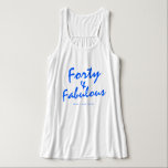 40 Fabulous Neon Blue Name 40th Birthday Gift Tanktop<br><div class="desc">Viel het draaien van 40 in stijl met deze moderne zwarte en blauwe douanenaam 40th verjaardagstank met de tekst veertig en fabelachtig in neon blauw elegant manuscript. Voeg gewoon jouw naam toe aan dit 40e verjaardagsfeest T-shirt. Perfect verjaardagscadeau voor een moderne, stijlvolle en elegante 40-jarige. Exclusief voor u ontworpen door...</div>