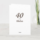 40 & Fabulous Peach Roze Waterverf Foto Kaart (Achterkant)