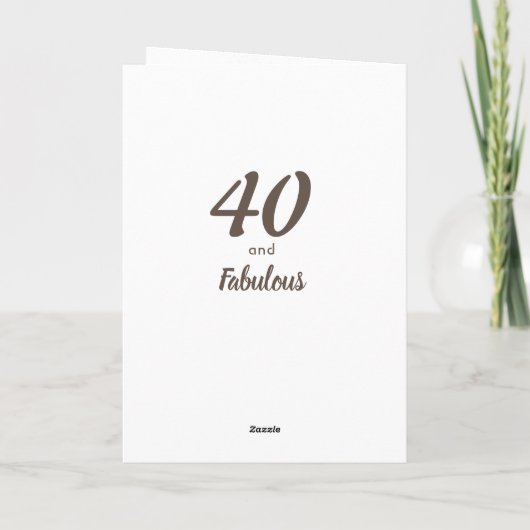 40 & Fabulous Peach Roze Waterverf Foto Kaart (Achterkant)