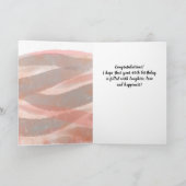 40 & Fabulous Peach Roze Waterverf Foto Kaart (Binnen)