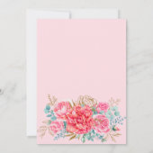 40 & Fabulous Roze Bloemen Spaans 40ste verjaardag Kaart (Achterkant)