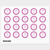40 & Fabulous Verjaardag Roze Glitter Ronde Sticker (Vel)