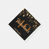 40 fantastische verjaardagsfeest zwarte gouden ste servet (Hoek)