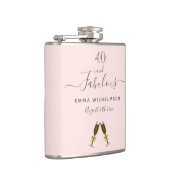 40 fantastische verjaardagsfoto roos gouden blozen heupfles (Rechts)