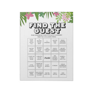 40 Find the Guest Bingo Game Sheets Notitieblok