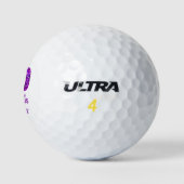 40 FOREVER-ever Fabulous 40th Birthday Purple Flow Golfballen (Logo)