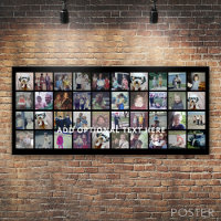 40 Foto collage - 4 rijen 10 kolommen - Witte teks