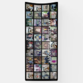 40 Foto collage - 4 rijen 10 kolommen - Witte teks Spandoek (Verticaal)