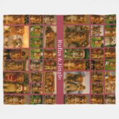 40 Foto Collage Sjabloon en Tekst Gepersonaliseerd Fleece Deken (Voorkant (Horizontaal))