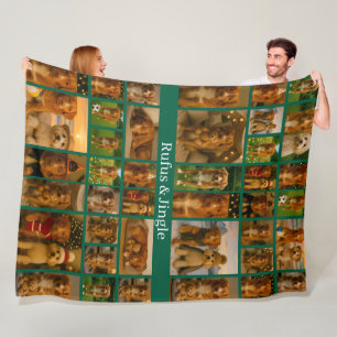 40 Foto Collage Sjabloon en Tekst Gepersonaliseerd Fleece Deken
